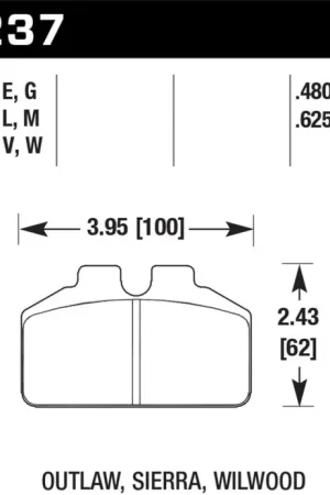 Buy Today Hawk Wilwood Dynalite w/ Bridgebolt Caliper DTC-60 Race Brake Pads