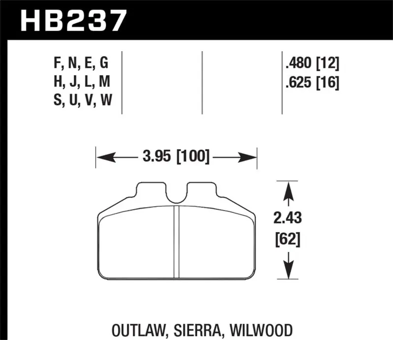 Handmade Hawk Ferro-Carbon Black Brake Pads - 12.192mm Pad Thickness