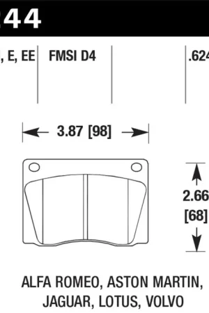 Super Sale Hawk 72-74 Jaguar XJ12 Front ER-1 Brake Pads