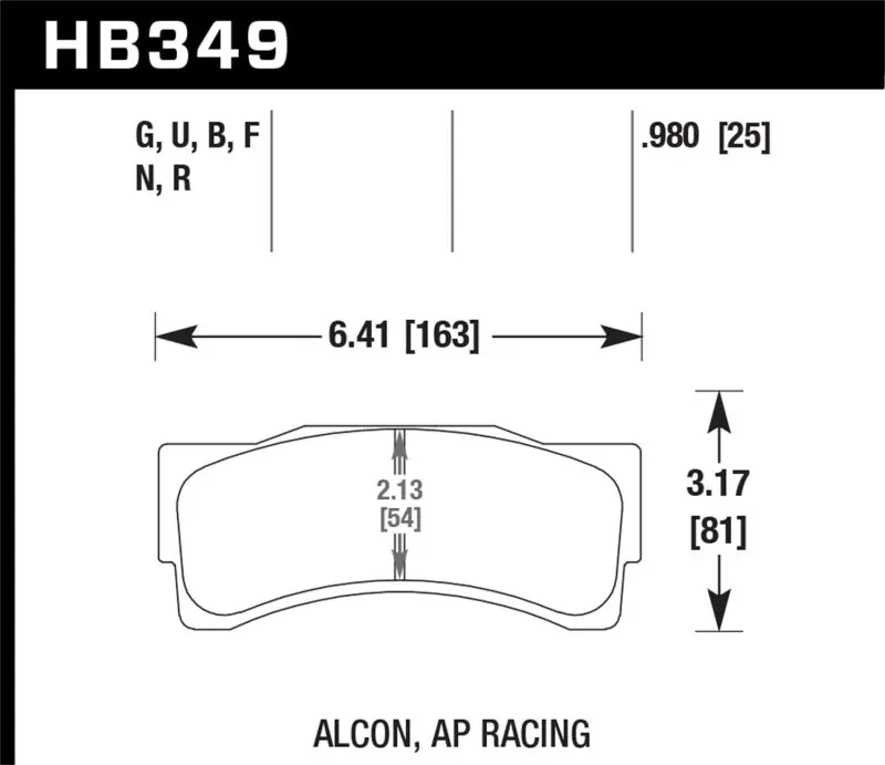 Warranty Included Hawk AP Racing/Alcon Universal DTC-70 Rear Race Brake Pads