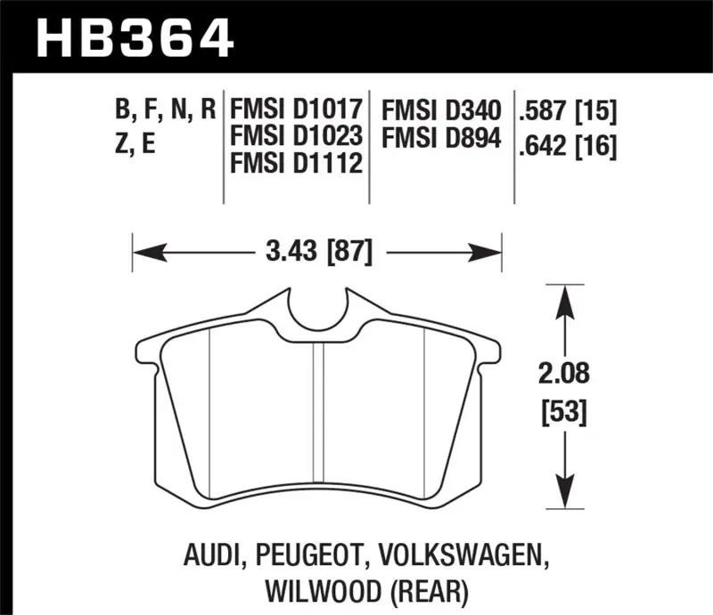 Hawk 98-00 Audi A4 2.8L Avant Rear ER-1 Brake Pads New Arrival