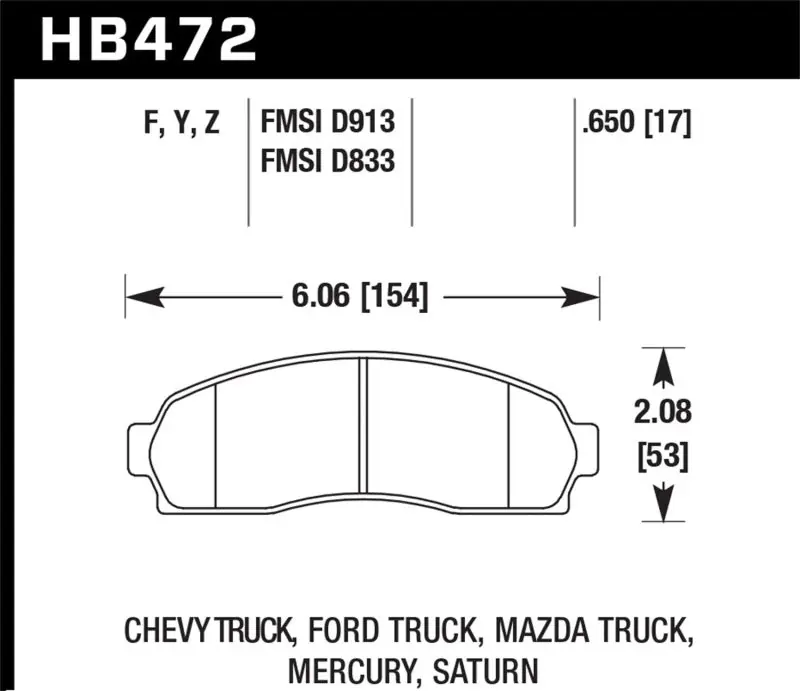Hawk Performance Ceramic Street Brake Pads Professional Grade