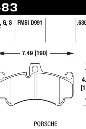 Best Seller Hawk 05-08 Porsche 911 3.6L Carrera Ceramic Composite Brakes Front ER-1 Brake Pads