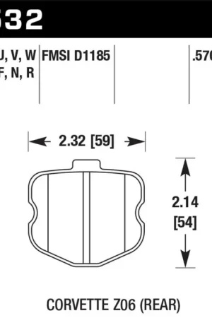 Buy Direct Hawk 2010-2013 Chevrolet Corvette Grand Sport ER-1 Motorsports Rear Brake Pads