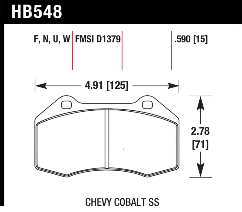 Markdown Hawk 15-19 Alfa Romeo 4C 1.7L Base OE Incl.Pad Wear Sensor Front ER-1 Brake Pads