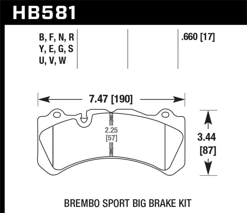 Genuine Hawk 17-18 Volvo S60 2.0L Polestar Front ER-1 Brake Pads