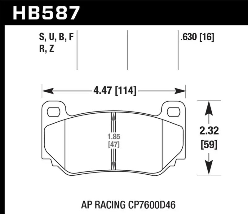 Hawk HPS 5.0 AP Racing CP7600D46 Race Brake Pads Low Price