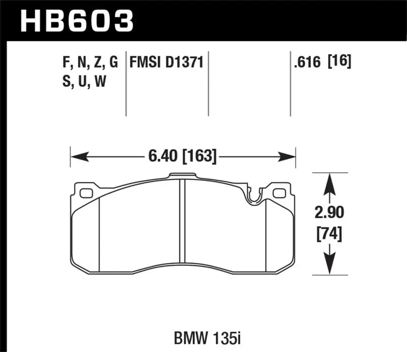 Hawk 08-13 BMW 135i 3.0L Base Front ER-1 Brake Pads Fan Favorite
