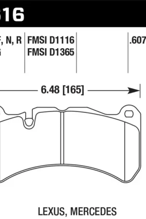 Cheap Hawk 05-06 Mercedes-Benz CLK55 AMG ER-1 Front Brake Pads (For Brembo Calipers)