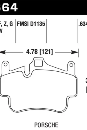 Brand New Hawk Porsche 911 ER-1 Endurance Racing Brake Pads (Works with Iron/Metal Rotors)