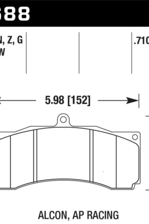 Trusted Brand Hawk Stoptech STR-60 Caliper DTC-30 Rear Race Pads