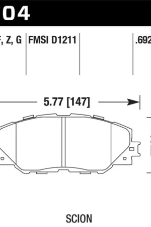 Best Seller Hawk 06-09 Toyota RAV4 / 10-13 Toyota Matrix Performance Ceramic Front Brake Pads