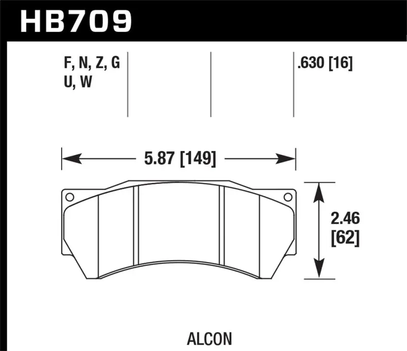 Hawk HPS 5.0 Brake Pads Ferro-Carbon Black Powder Coat 16mm Pad Thickness Big Sale
