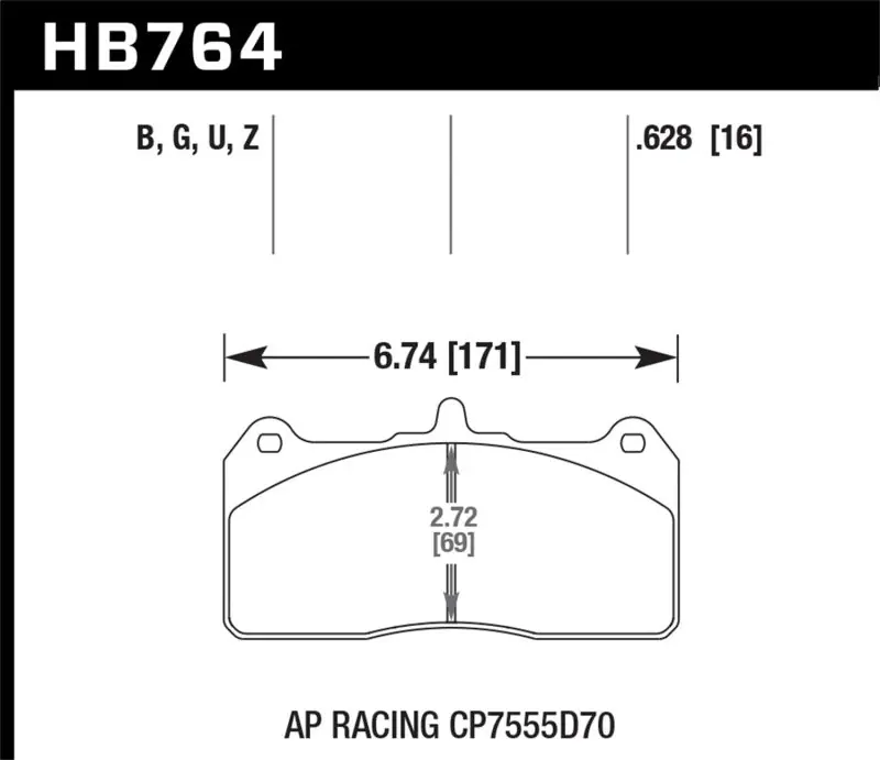 Hawk AP Racing CP7555D70 DTC-60 AP Racing Brake Pads Limited Edition