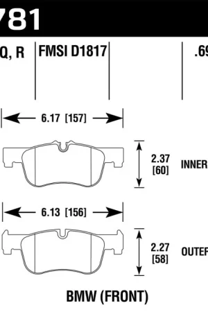 Save Now Hawk 12-15 BMW 118i HPS Street Front Brake Pads