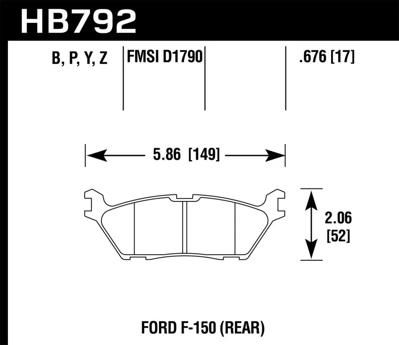 Save Now Hawk 15 Ford F-150 Performance Ceramic Street Rear Brake Pads