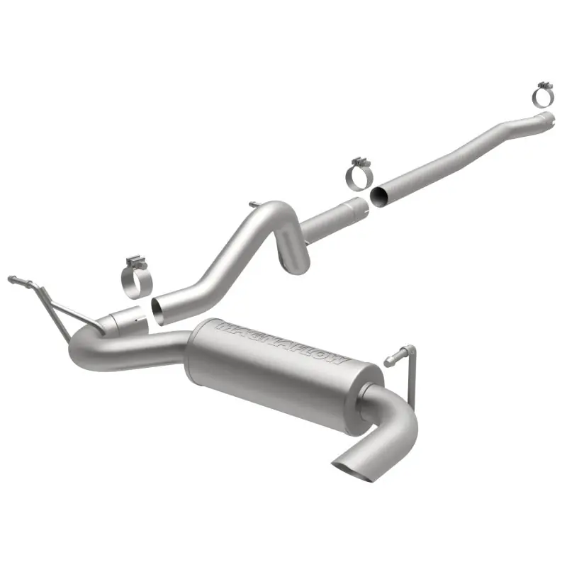 MagnaFlow 12-14 Jeep Wrangler 4dr Single Straight Rear P/S Exit Stainless C/B Performance Exhaust Secure Checkout