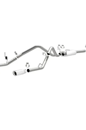 Order Now Magnaflow 14 Chevy Silverado V8 5.3L CC/EC Cab Dual Split Rear Exit Stainless Cat Back Perf Exhaust
