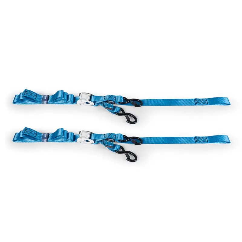 Mishimoto Cam Buckle Tie-Down Kit (2-Pack) Blue Money Back Guarantee