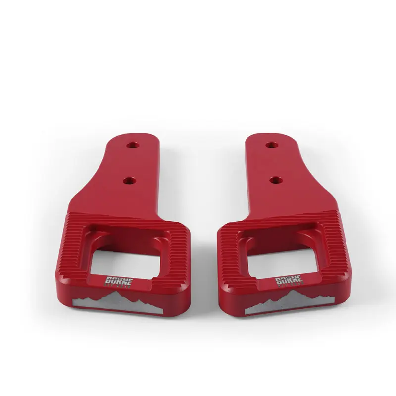 Order Now Mishimoto 2017+ Ford Raptor / 2009+ Ford F150 Borne Off-Road Billet Tow Hooks - Red