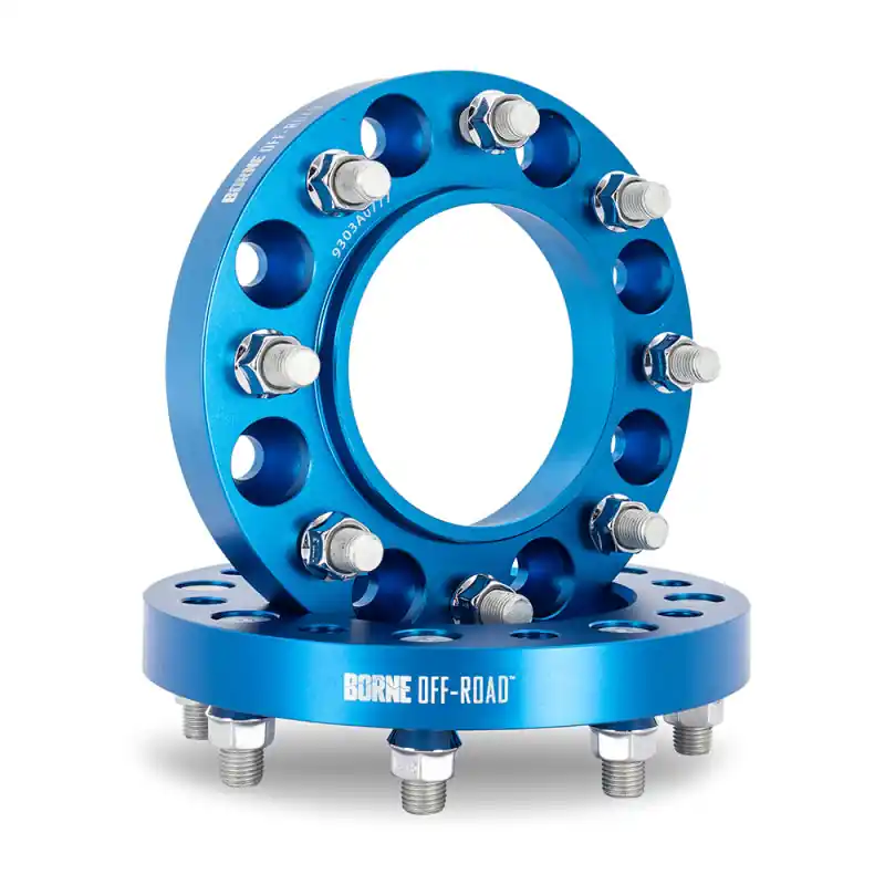 High Quality Mishimoto Borne Off-Road Wheel Spacers - 8X170 - 125 - 38.1mm - M14 - Blue