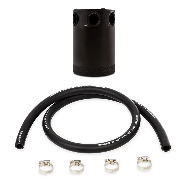 Free Delivery Mishimoto Assembled Universal 3-Port Catch Can Black w/ Hose