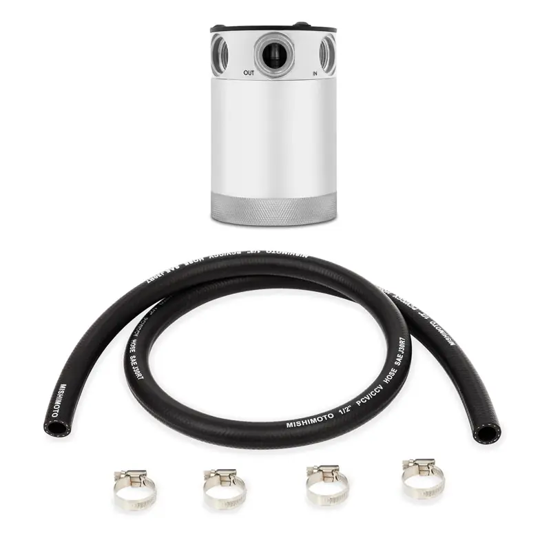 Best Seller Mishimoto Assembled Universal 3-Port Catch Can Polished w/ Hose