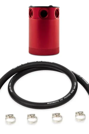 Viral Mishimoto Assembled Universal 3-Port Catch Can Red w/ Hose
