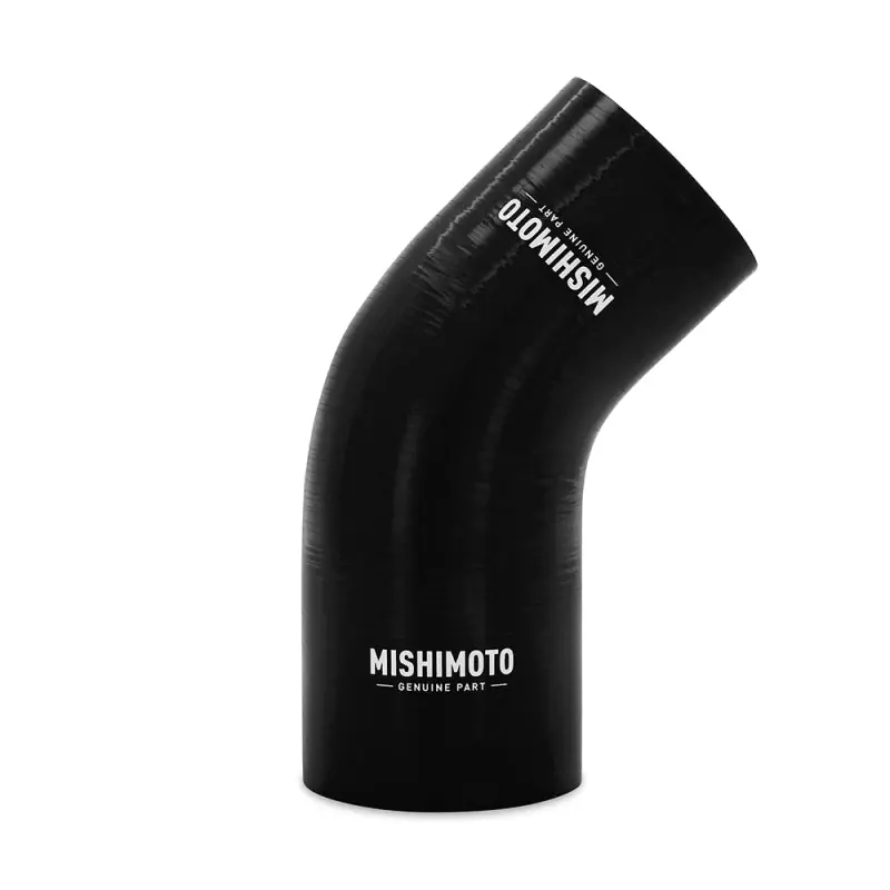 Professional Grade Mishimoto Silicone Reducer Coupler 45 Degree 2in to 2.5in - Black