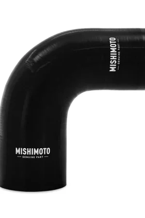 Authentic Mishimoto Silicone Reducer Coupler 90 Degree 2.25in to 2.5in - Black