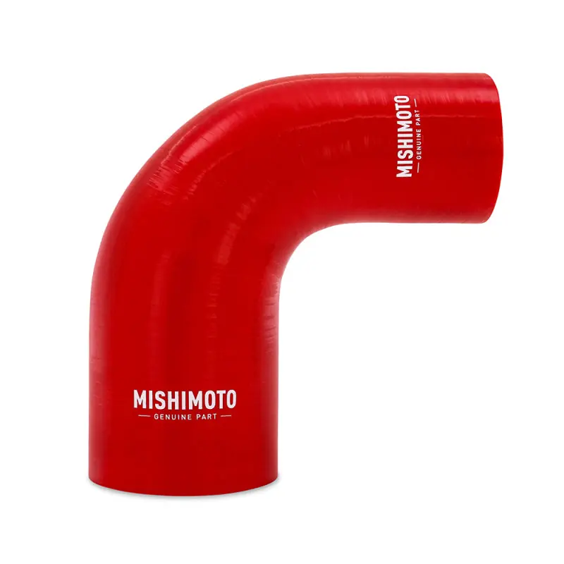 No Minimum Order Mishimoto Silicone Reducer Coupler 90 Degree 2.5in to 3in - Red