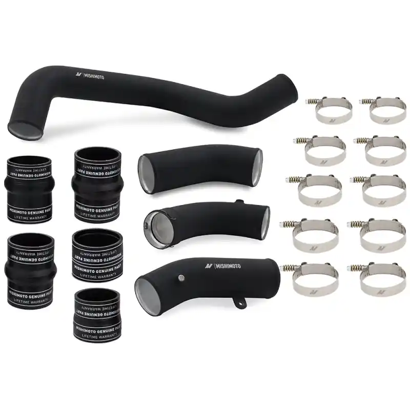 Direct From Factory Mishimoto 17-19 GM 6.6L L5P Intercooler Pipe + Boot Kit Wrinkle Black