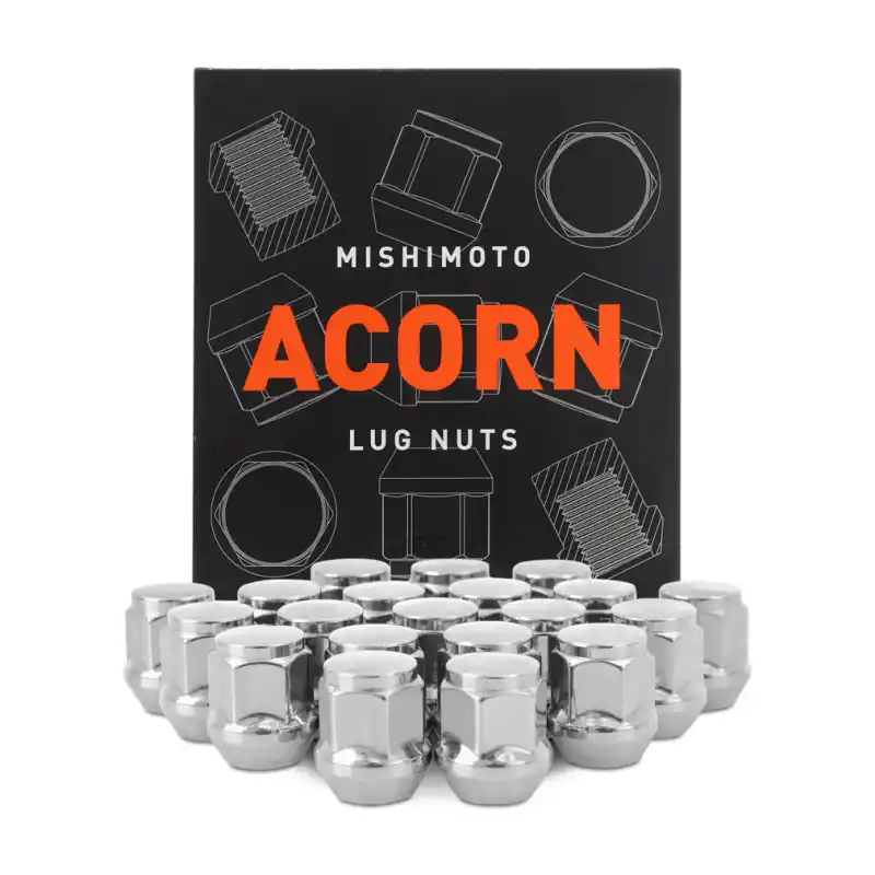 Mishimoto Steel Acorn Lug Nuts M12 x 1.5 - 20pc Set - Chrome Weekend Sale