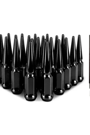 Special Discount Mishimoto Mishimoto Steel Spiked Lug Nuts M12 x 1.5 24pc Set Black