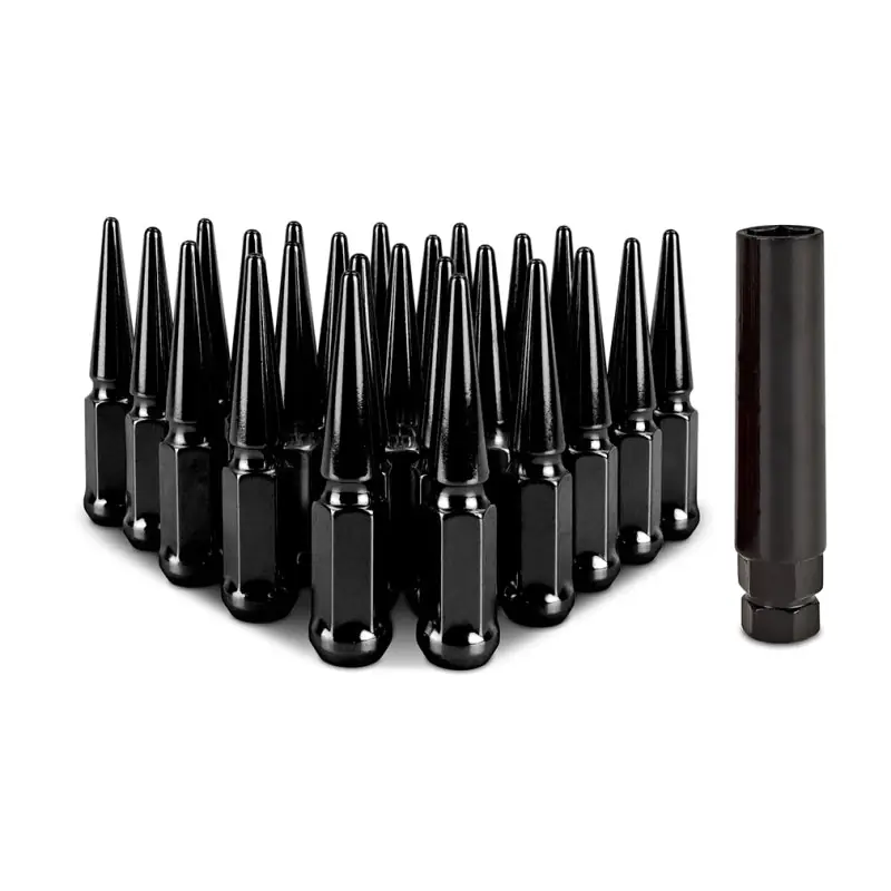 Special Discount Mishimoto Mishimoto Steel Spiked Lug Nuts M12 x 1.5 24pc Set Black