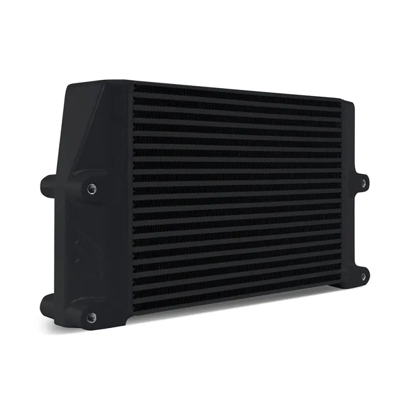 Professional Grade Mishimoto Heavy-Duty Oil Cooler - 10in. Same-Side Outlets - Black