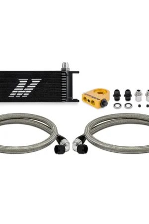 Viral Mishimoto Universal Thermostatic Oil Cooler Kit 13-Row Black
