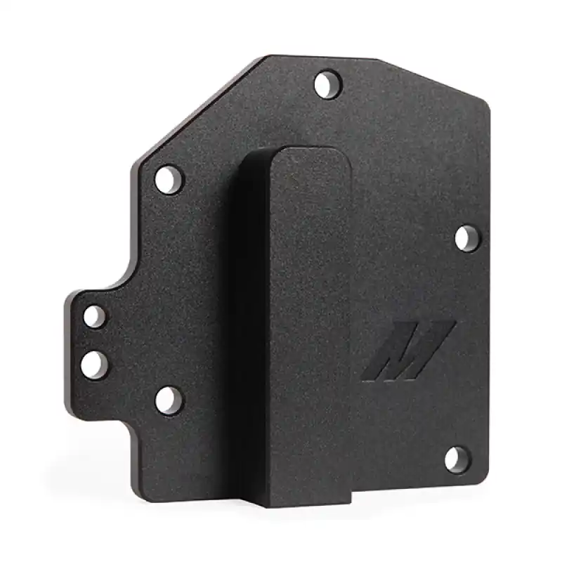 Viral Mishimoto 2015+ Ford Mustang GT RHD Oil Cooler Block-Off Plate - Black