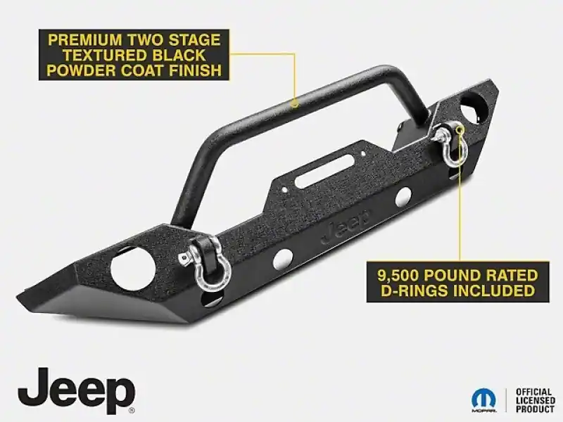 Save Now Officially Licensed Jeep 07-18 Jeep Wrangler JK Trail Force HD Front Bumper w/ Jeep Logo
