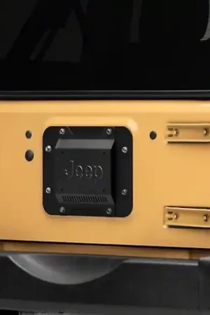Officially Licensed Jeep 07-18 Wrangler JK Spare Tire Delete w/ License Plate Mount and Jeep Logo Exclusive