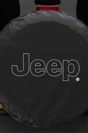 Holiday Sale Officially Licensed Jeep 66-18 CJ5/ CJ7/ Wrangler YJ/ TJ/JK Outline Logo Spare Tire Cover- 31Inch