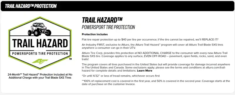 Markdown Atturo Trail Blade BOSS SxS Tire - 29x11R14 75N