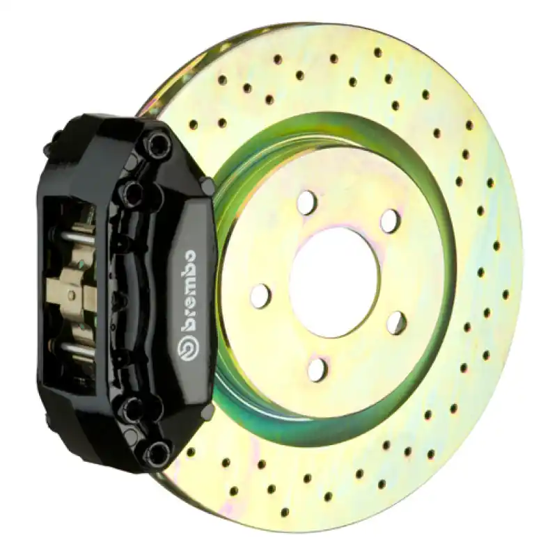 Brembo 11-18 Focus S/SE/SEL/Titanium Front GT BBK 4 Piston Cast 2pc 310x28 1pc Rotor Drilled-Black New Release