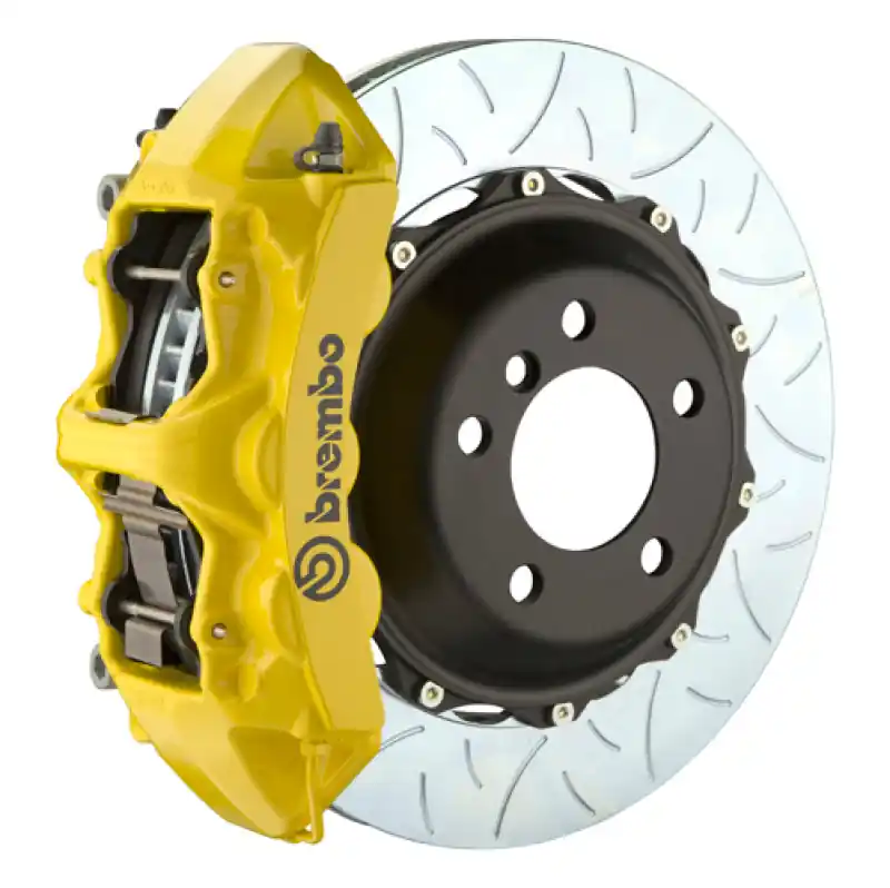 Bulk Order Brembo 08-17 S5/09-16 S4 Front GT BBK 6 Piston Cast 380x32 2pc Rotor Slotted Type3- Yellow