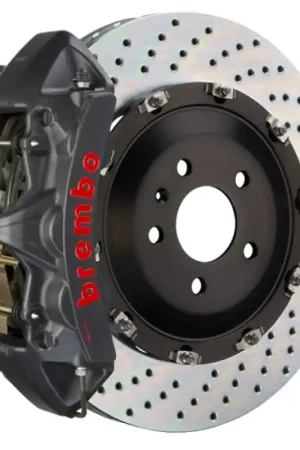Affordable Brembo 05-11 A6 3.2L Front GTS BBK 6 Piston Cast 380x34 2pc Rotor Drilled-Black HA