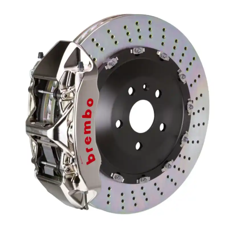 Bargain Brembo 08-15 Land Cruiser/LX570 Front GTR BBK 6 Piston Billet 405x34 2pc Rotor Drilled- Nickel