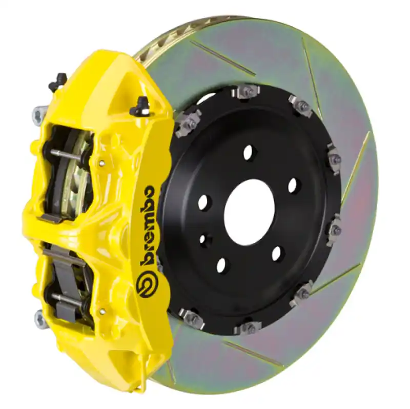 Brembo 10-16 E550 Sedan Fr GT BBK 6Pis Cast 380x34 2pc Rotor Slotted Type1-Yellow Clearance
