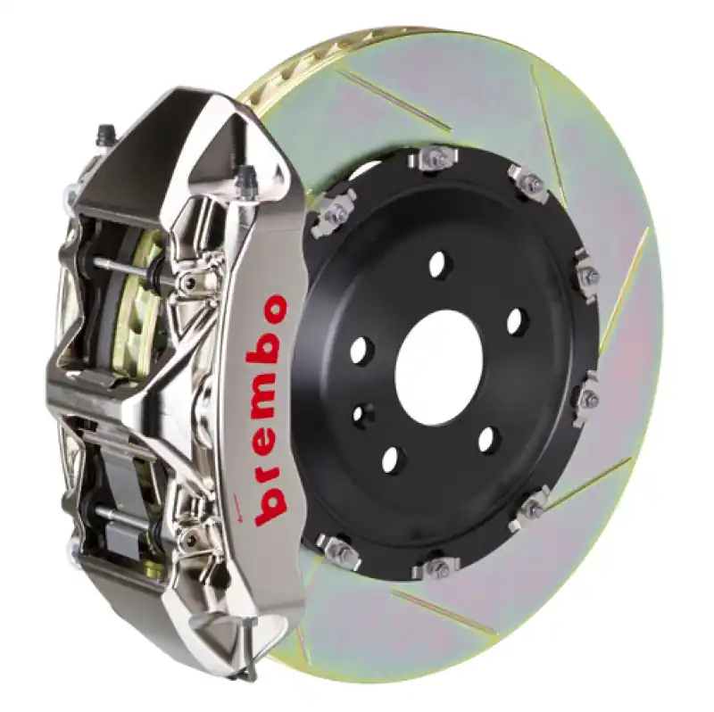 Free Shipping Brembo 15-21 C300 (Excl. 4MATIC) Fr GTR BBK 6 Pist Billet 380x34 2pc Rotor Slotted Type1 - Nickel