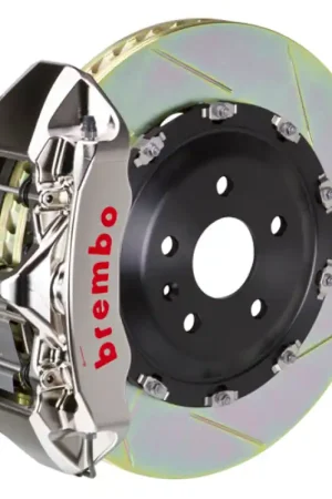 Bargain Brembo 18+ S4/18+ S5 Front GTR BBK 6 Piston Billet 380x34 2pc Rotor Slotted Type1 - Nickel