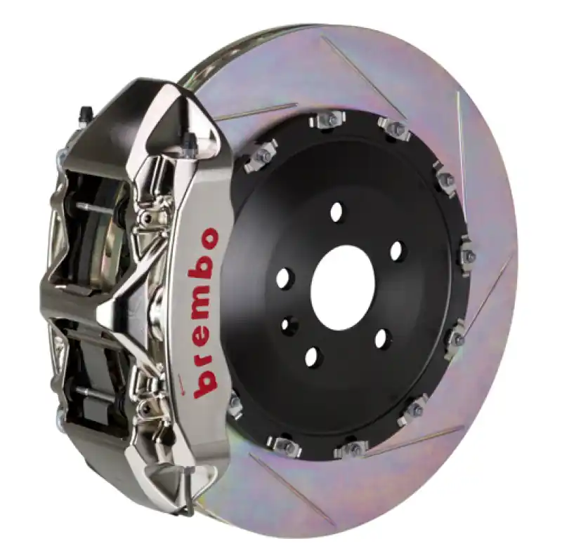 Brembo 07-13 X5 Front GTR BBK 6 Piston Billet 405x34 2pc Rotor Slotted Type1 - Nickel Modern